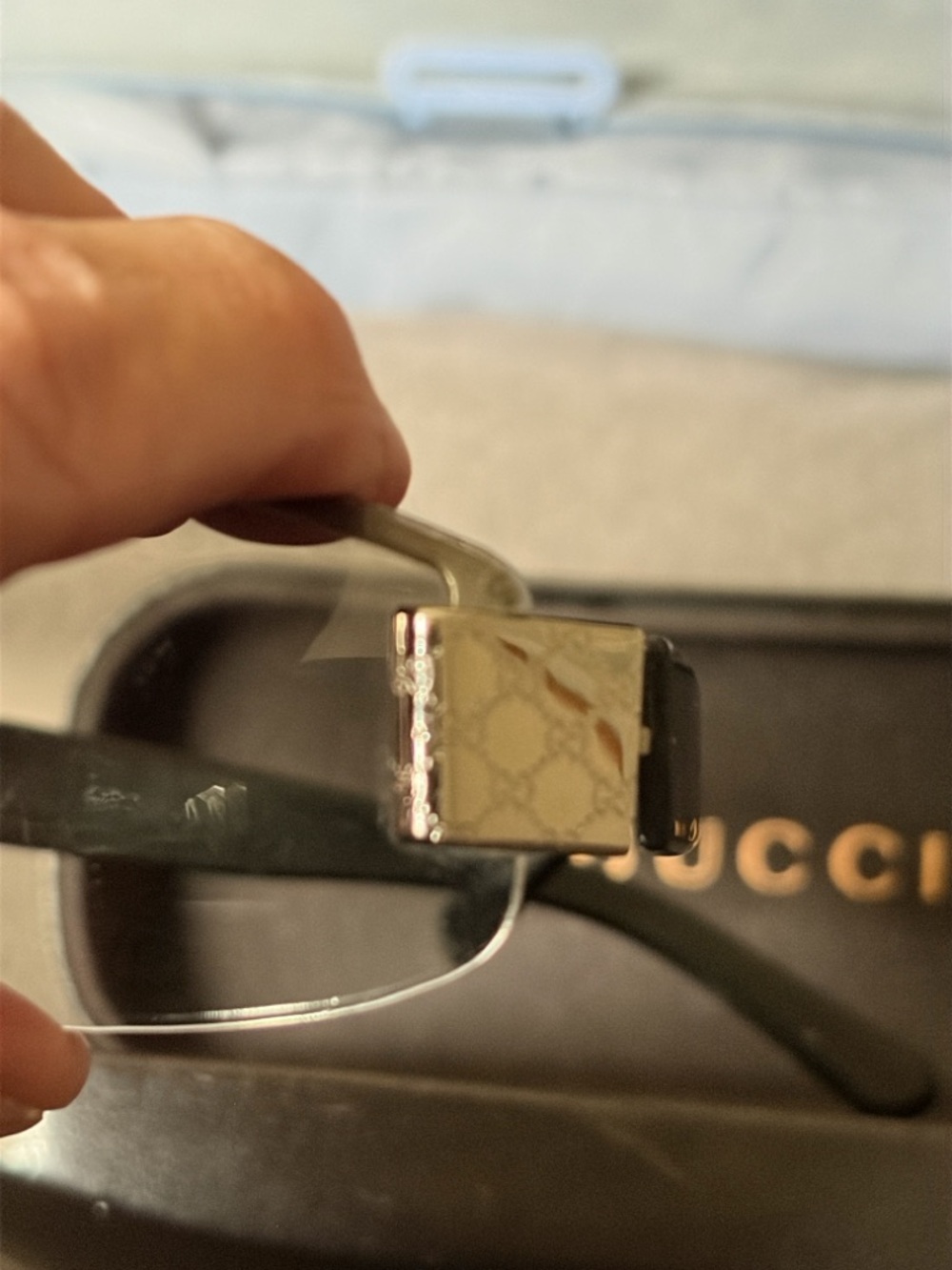 Gucci Women’s Gold Rimless Sunglasses - Gold - Picture 2 of 5